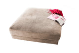 KAWOLA Big Hocker MADELINE Polsterhocker Cord taupe