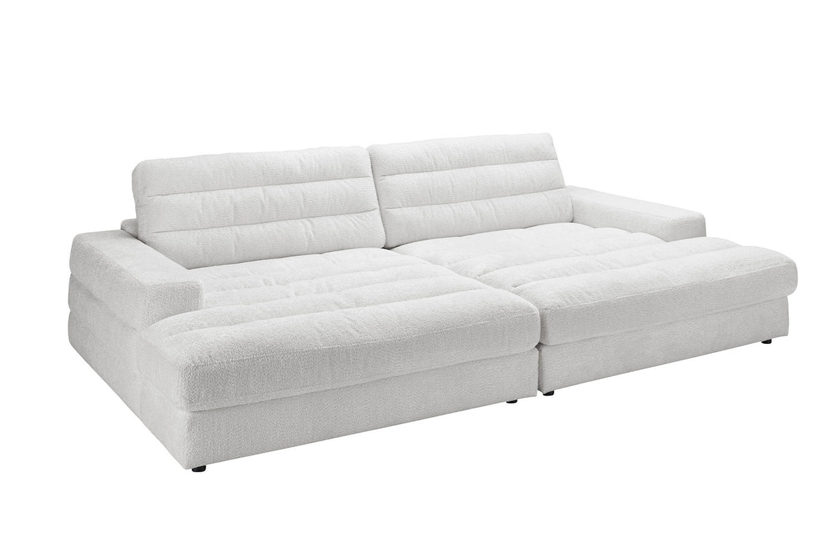 KAWOLA Big Sofa LANA Stoff hellgrau