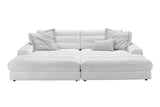 KAWOLA Big Sofa LANA Stoff hellgrau