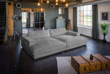 KAWOLA Big Sofa MADELINE Cord grau