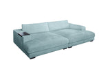 KAWOLA Big Sofa MADELINE Cord hellblau