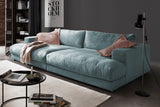 KAWOLA Big Sofa MADELINE Cord hellblau