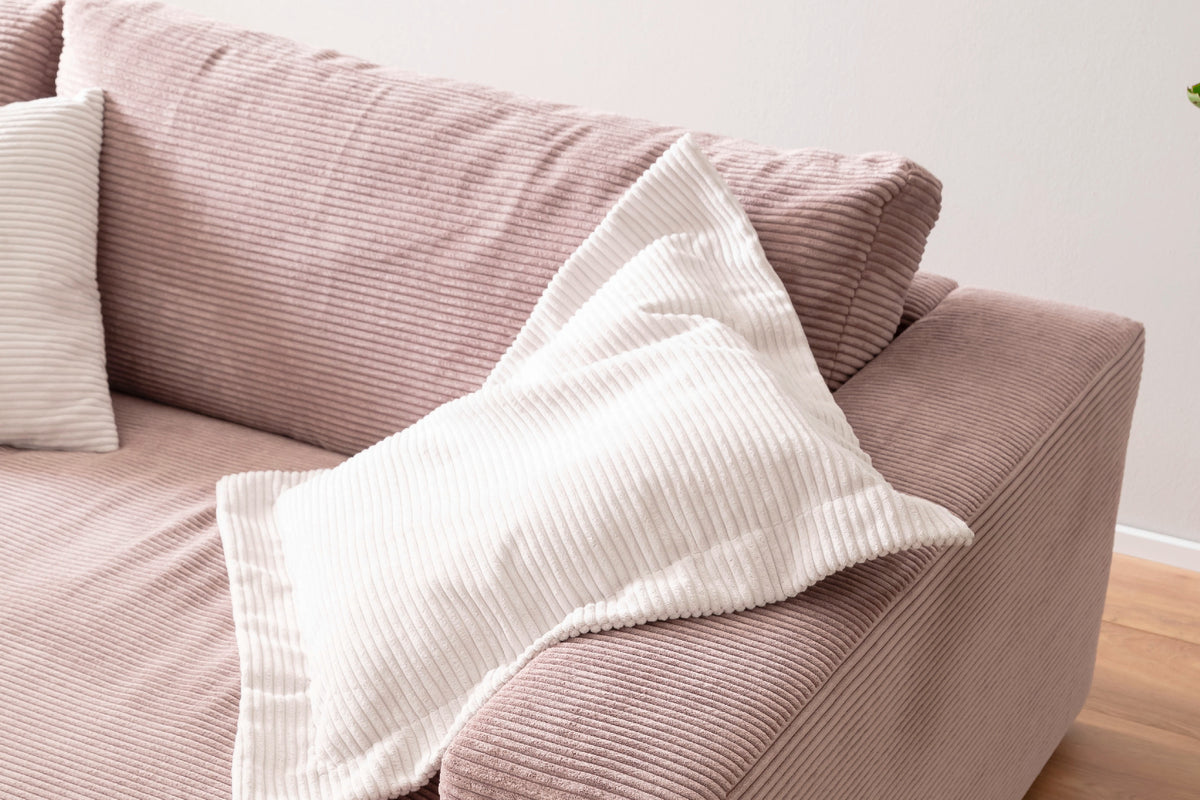 KAWOLA Big Sofa MADELINE Cord rosa