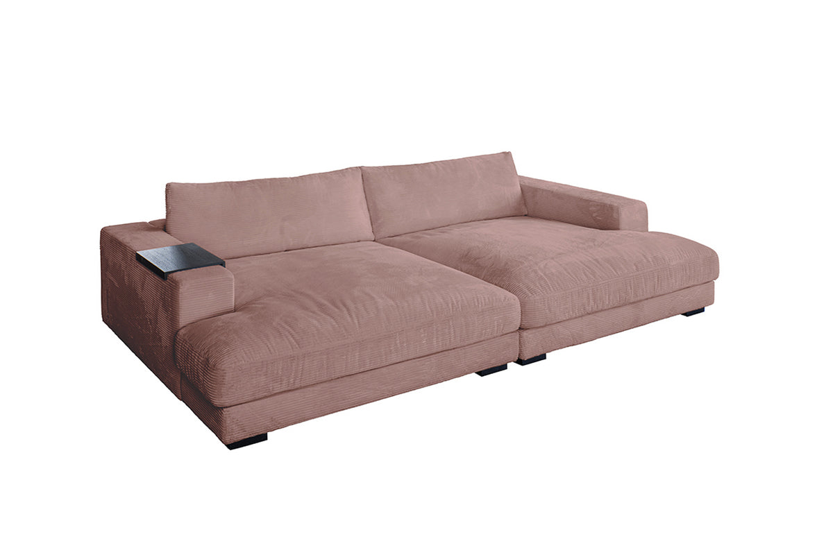 KAWOLA Big Sofa MADELINE Cord rosa
