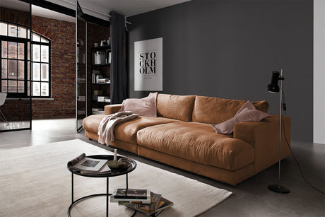 KAWOLA Big Sofa MADELINE Cord rost
