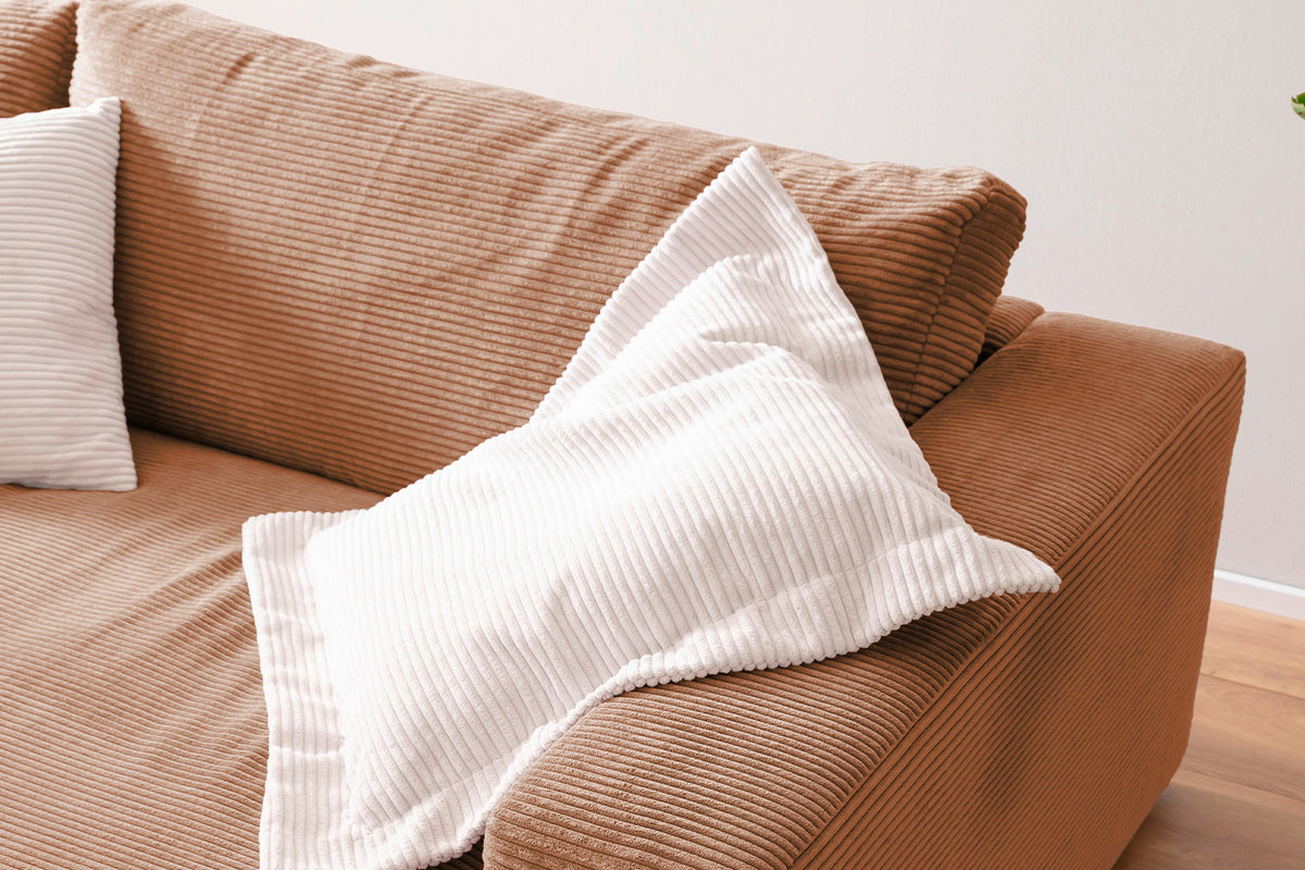 KAWOLA Big Sofa MADELINE Cord rost
