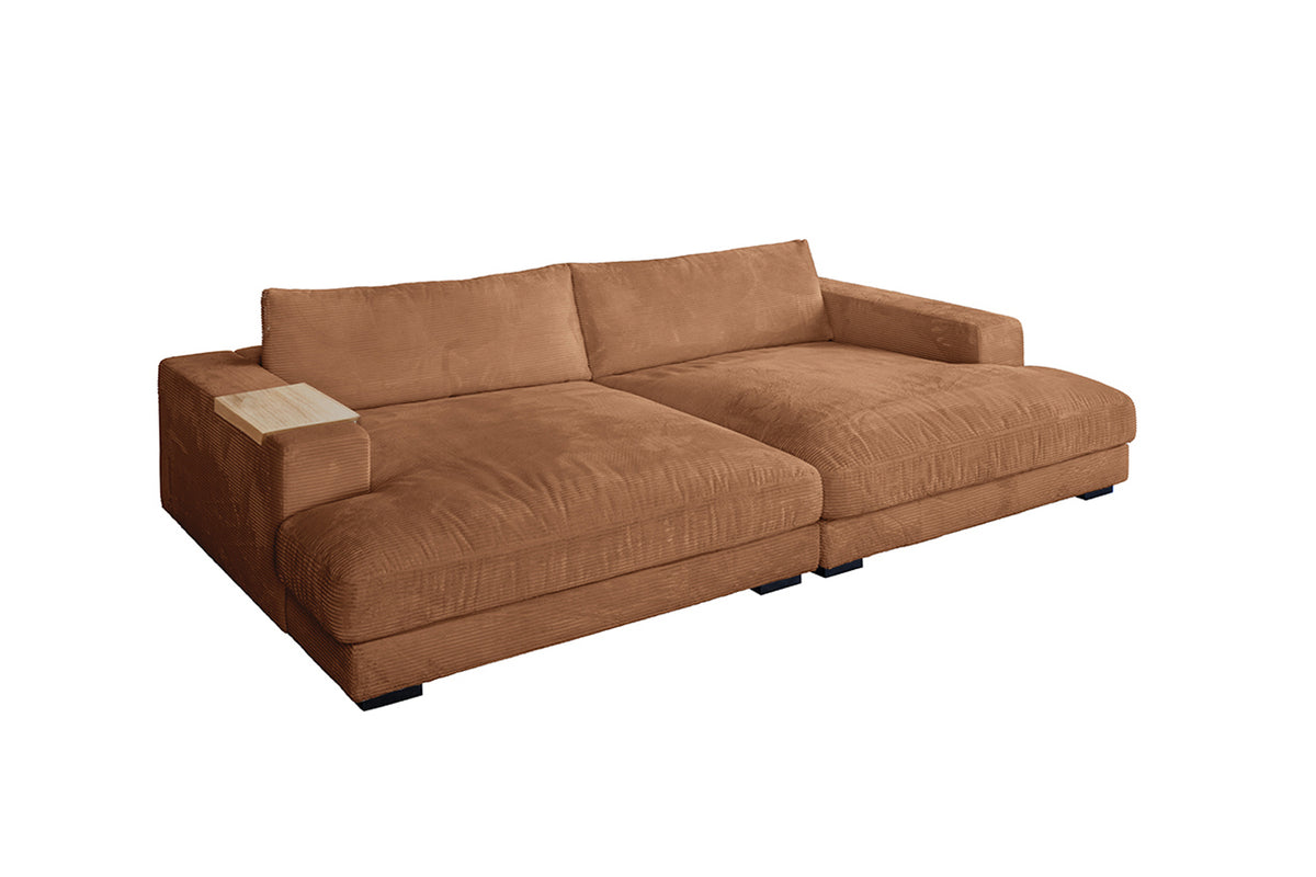 KAWOLA Big Sofa MADELINE Cord rost