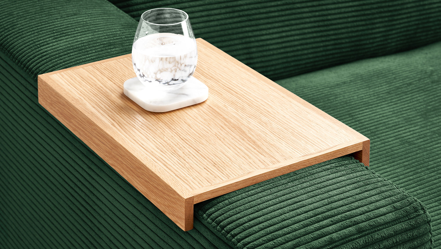 KAWOLA Big Sofa MADELINE Cord smaragd