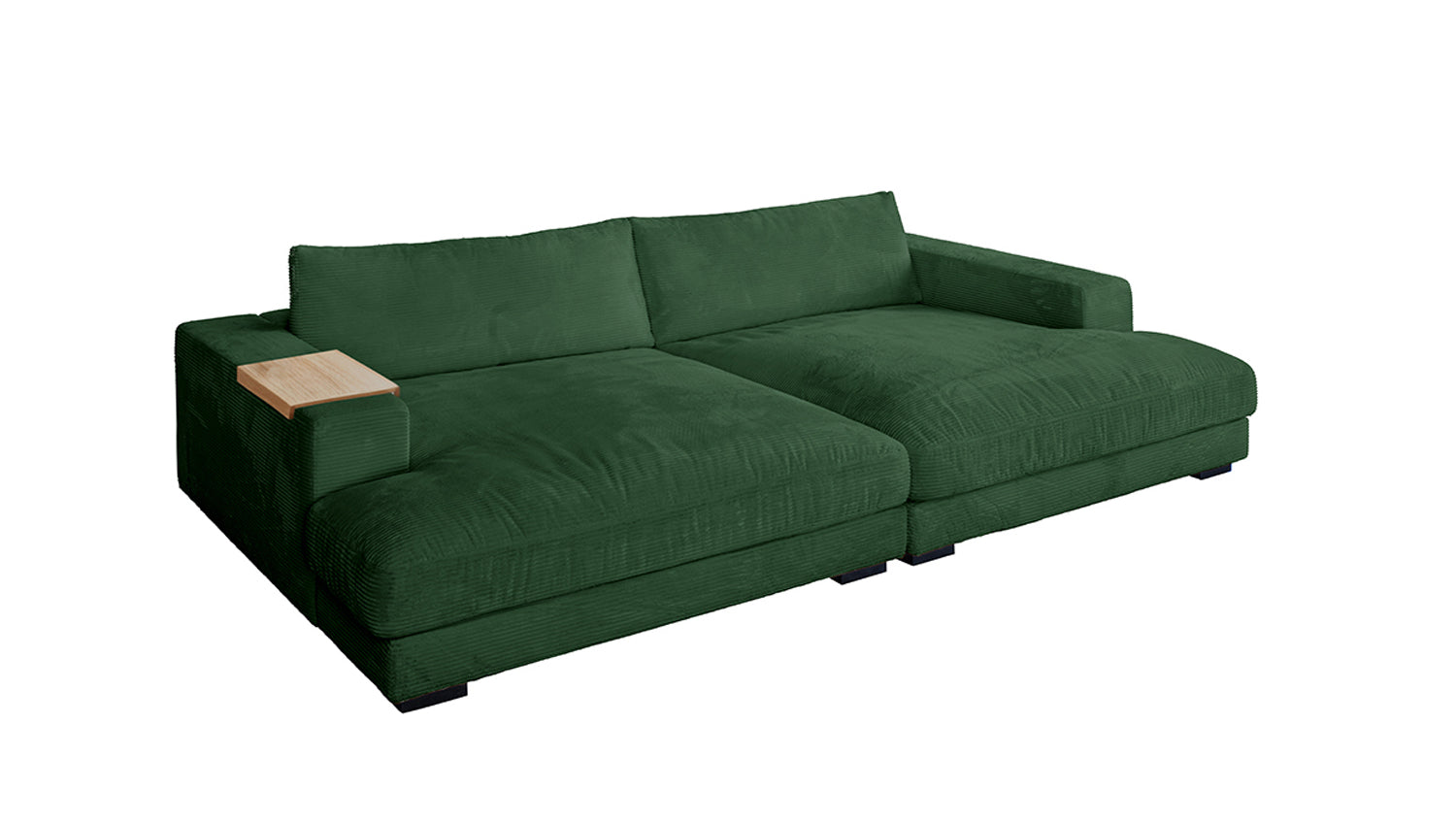KAWOLA Big Sofa MADELINE Cord smaragd