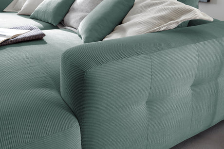 KAWOLA Big Sofa MIKA Feincord grün
