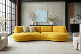 KAWOLA Big Sofa PADANA Stoff gelb