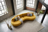 KAWOLA Big Sofa PADANA Stoff gelb
