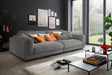 KAWOLA Big Sofa RAINA Cord grau, 254 x 150