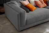 KAWOLA Big Sofa RAINA Cord grau