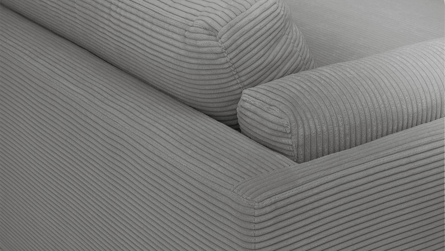 KAWOLA Big Sofa RAINA Cord grau