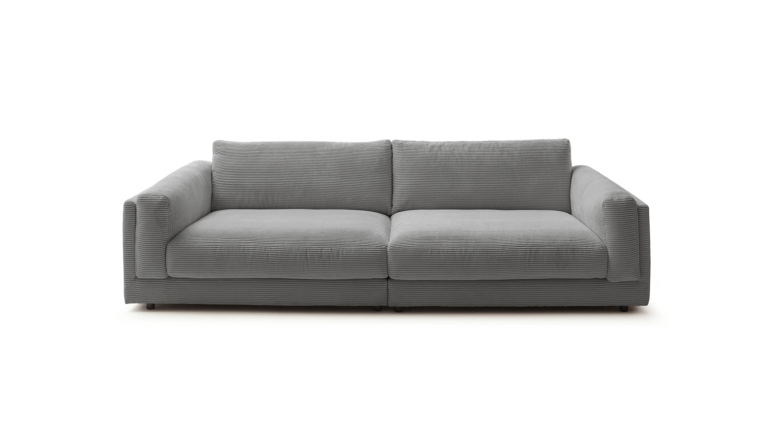 KAWOLA Big Sofa RAINA Cord grau