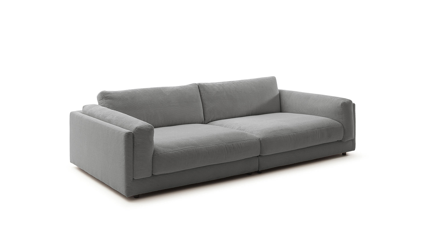 KAWOLA Big Sofa RAINA Cord grau