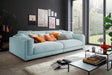 KAWOLA Big Sofa RAINA Cord hellblau, 294 x 150