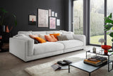 KAWOLA Big Sofa RAINA Cord hellgrau, 254 x 150