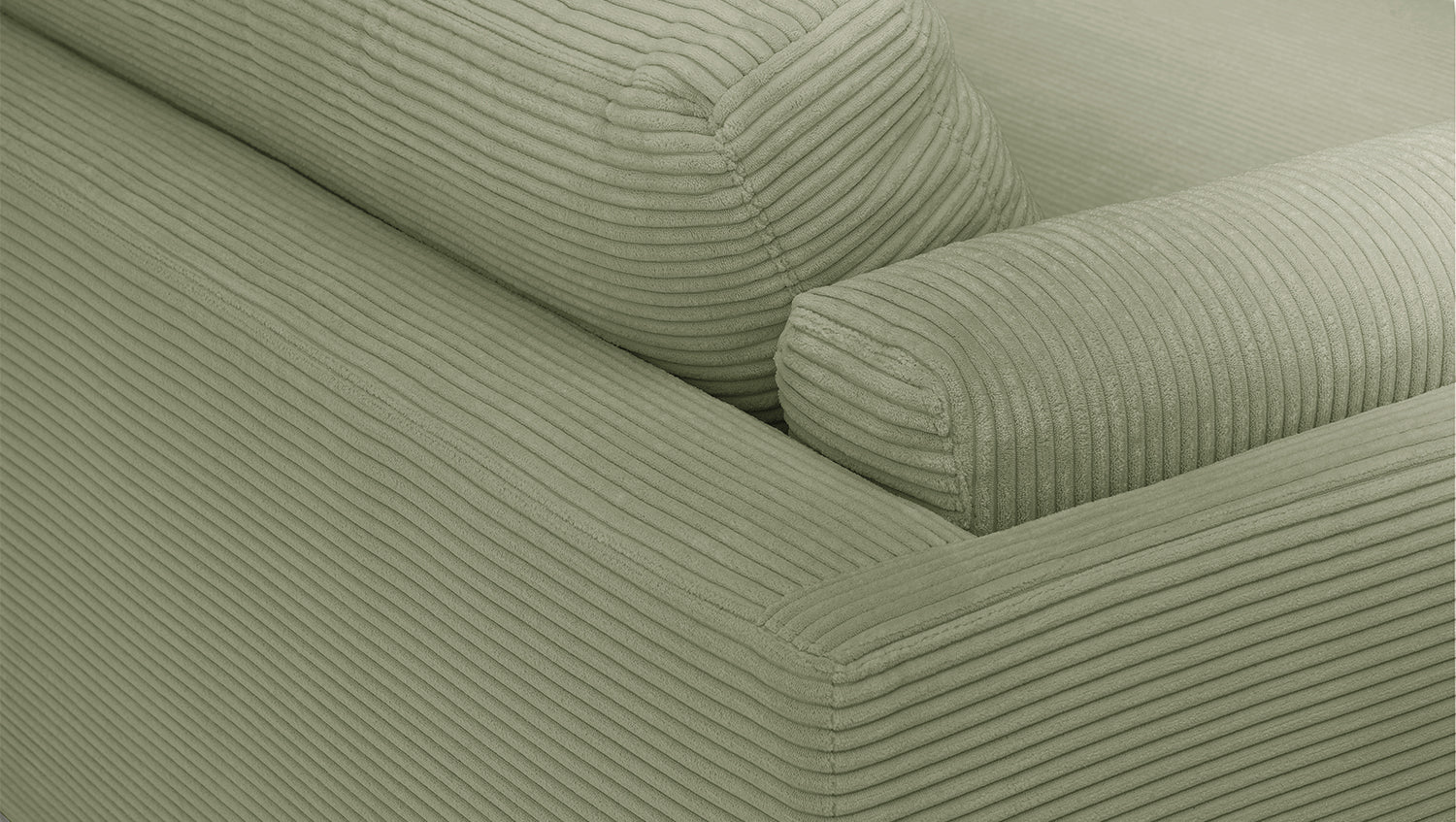 KAWOLA Big Sofa RAINA Cord olivgrün