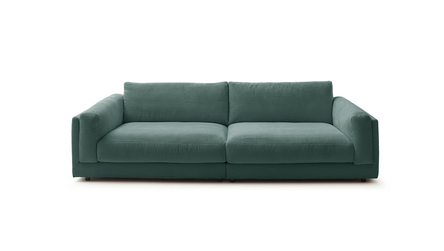 KAWOLA Big Sofa RAINA Cord smaragd