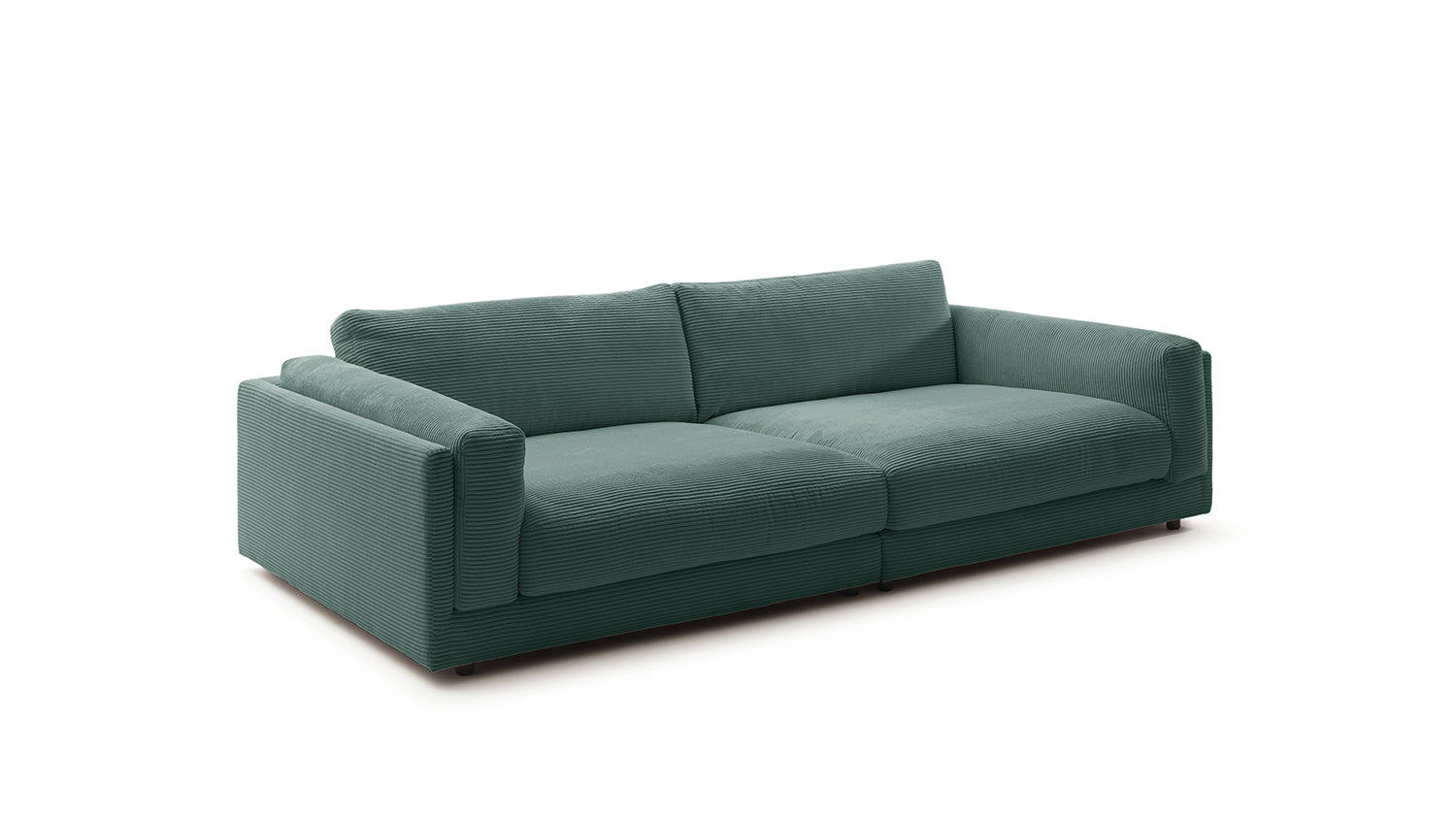 KAWOLA Big Sofa RAINA Cord smaragd