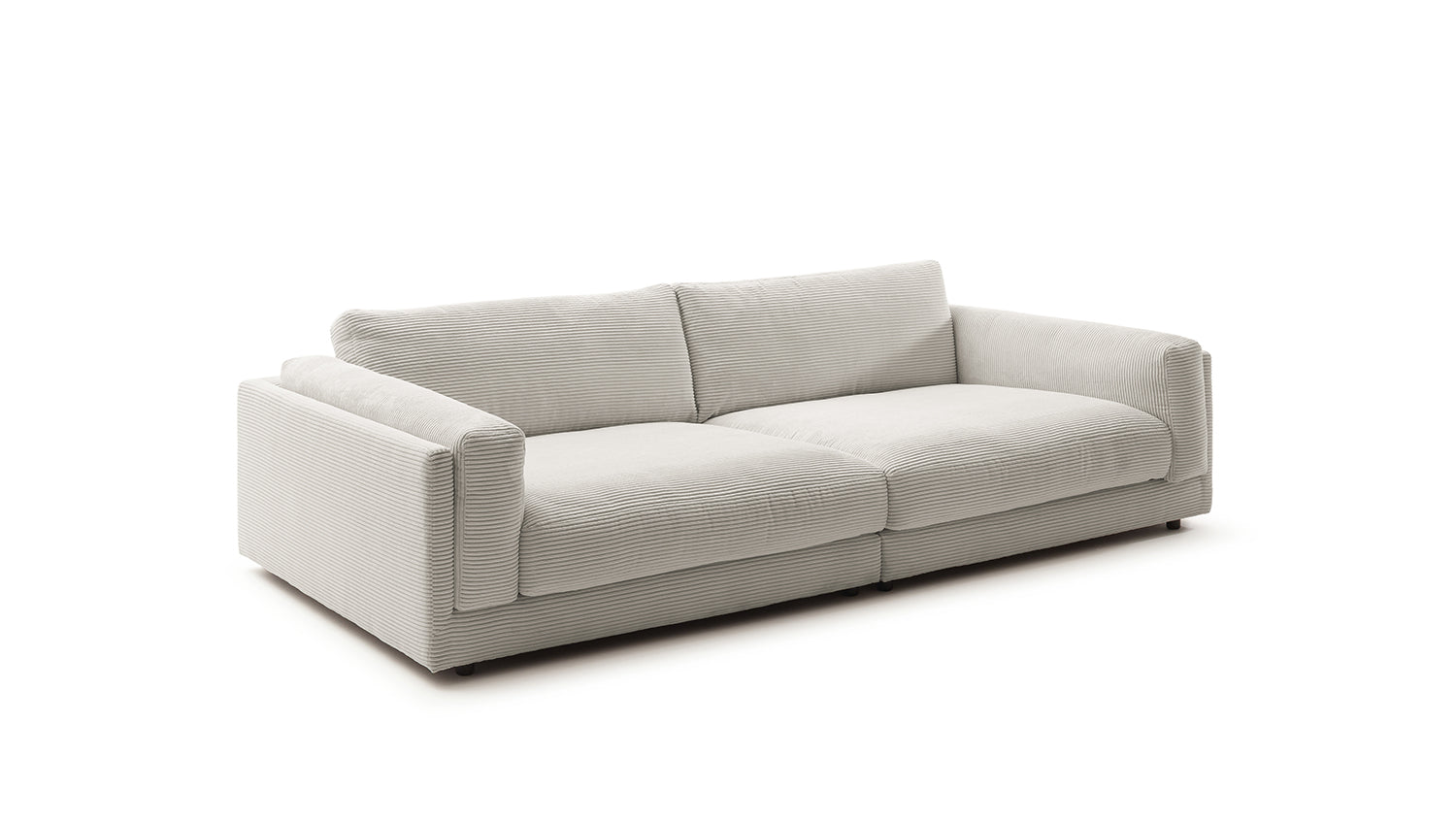 KAWOLA Big Sofa RAINA Cord steingrau