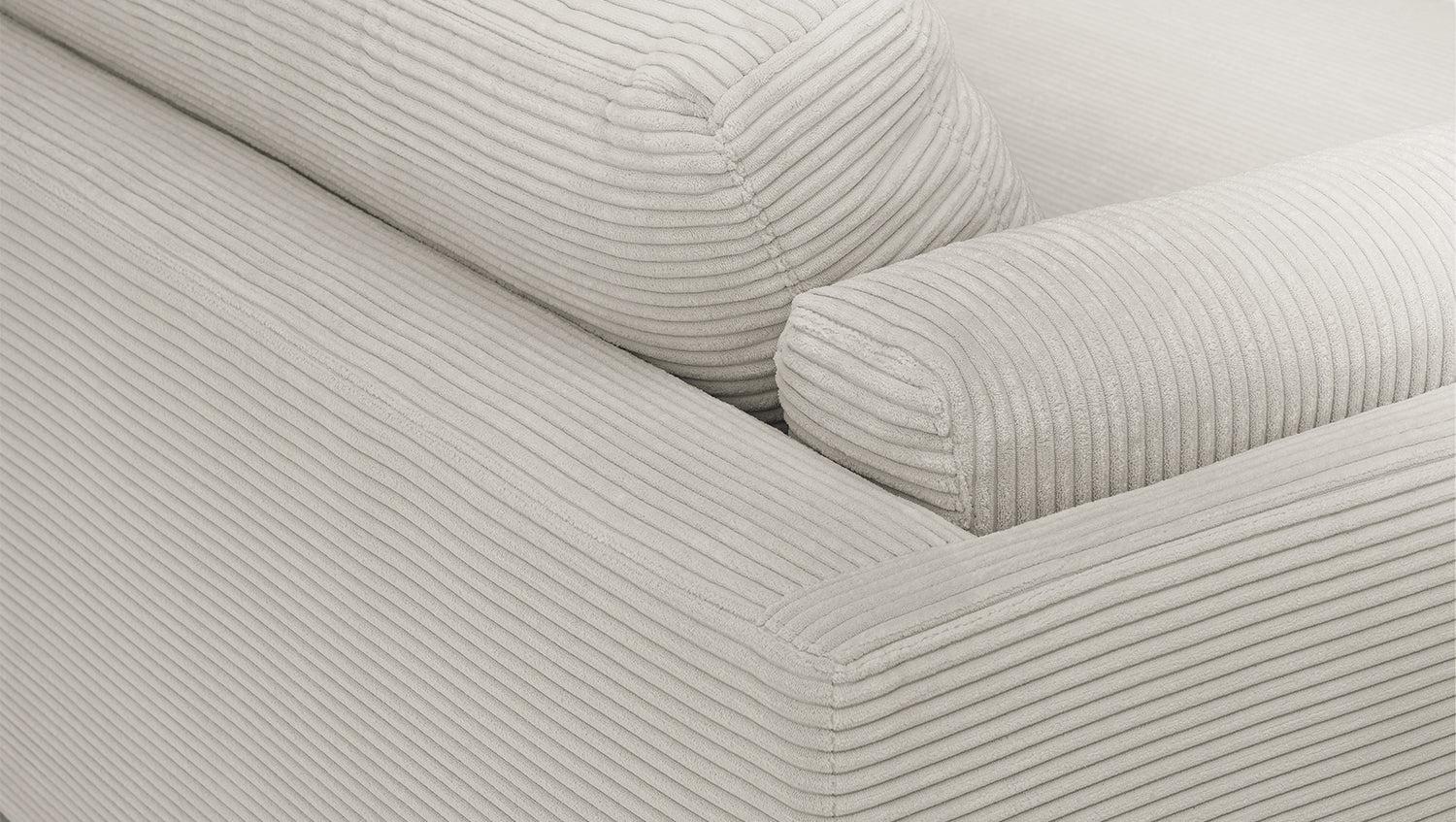 KAWOLA Big Sofa RAINA Cord steingrau