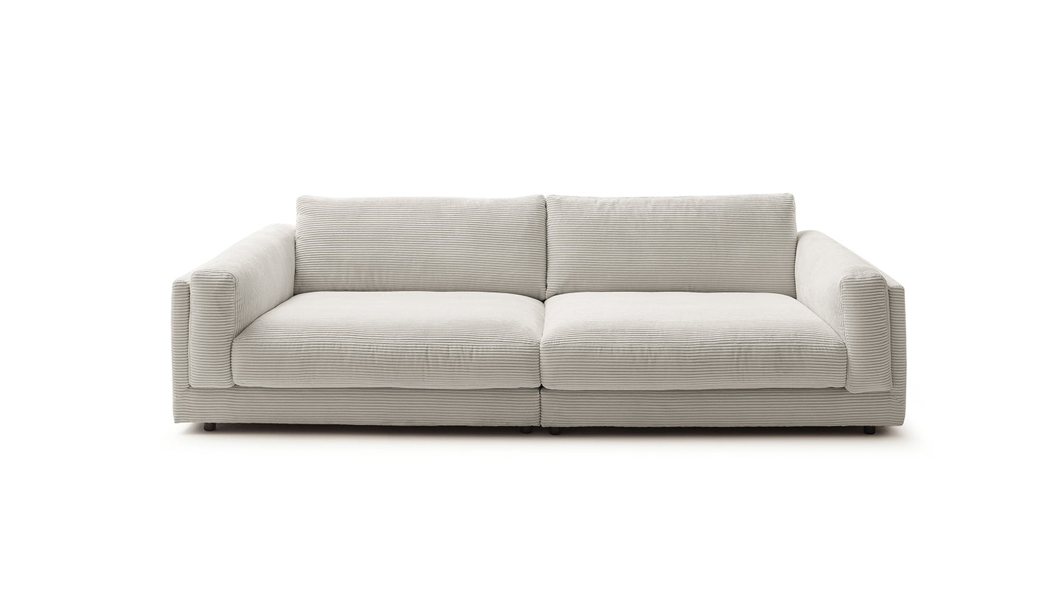 KAWOLA Big Sofa RAINA Cord steingrau