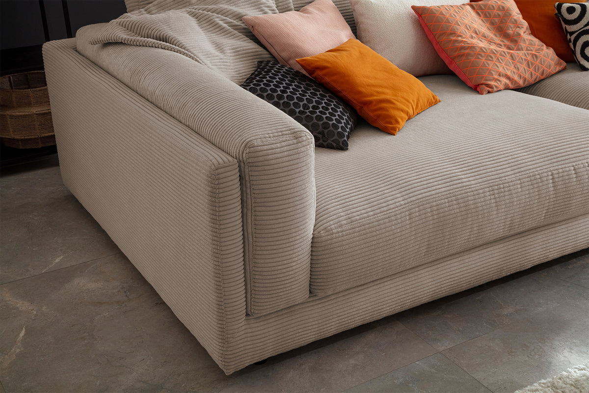KAWOLA Big Sofa RAINA Cord taupe