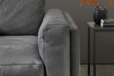 KAWOLA Big Sofa RAINA Leder anthrazit