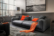 KAWOLA Big Sofa RAINA Leder anthrazit, 254 x 150