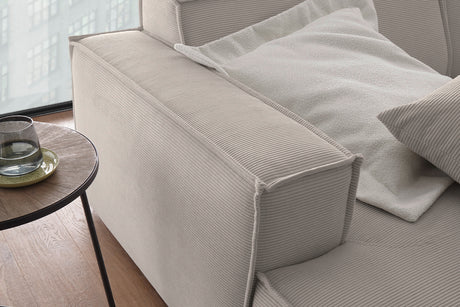 KAWOLA Big Sofa SAMU Feincord beige