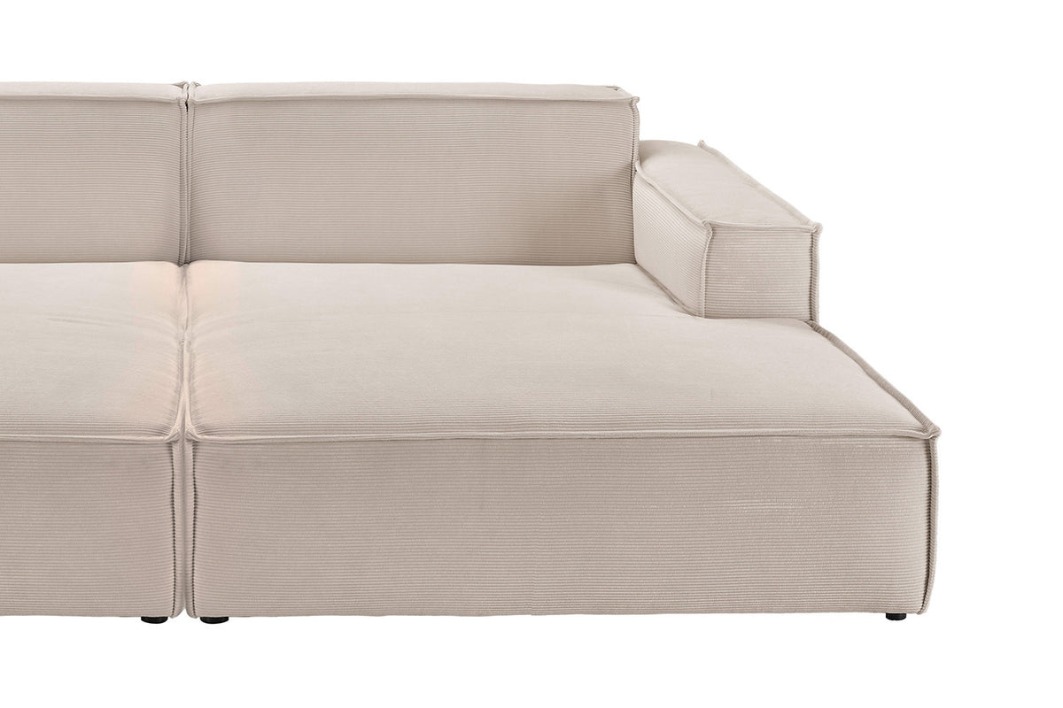 KAWOLA Big Sofa SAMU Feincord beige