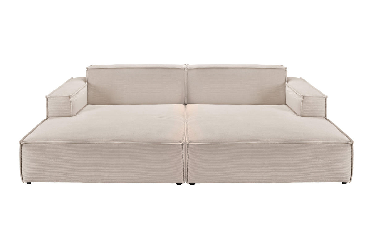 KAWOLA Big Sofa SAMU Feincord beige