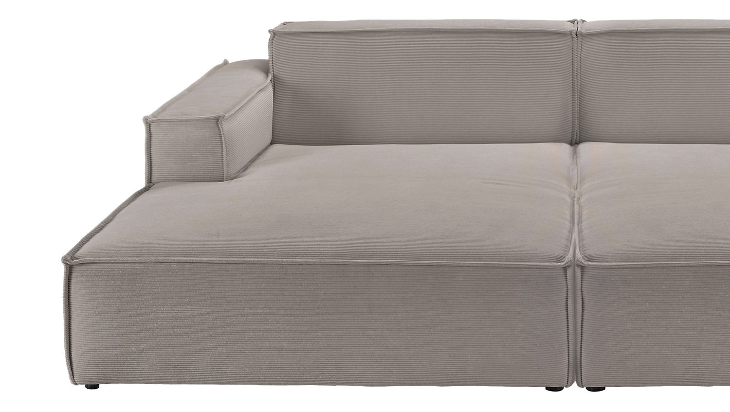 KAWOLA Big Sofa SAMU Feincord grau