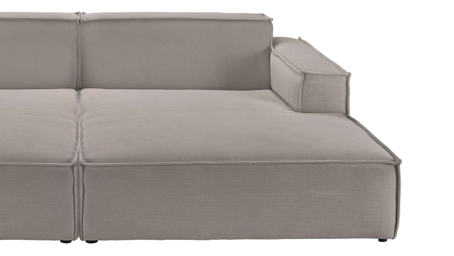 KAWOLA Big Sofa SAMU Feincord grau