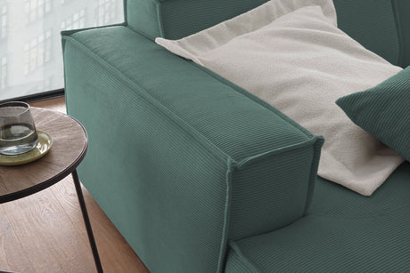 KAWOLA Big Sofa SAMU Feincord grün