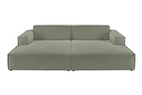 KAWOLA Big Sofa SAMU Feincord olivgrün