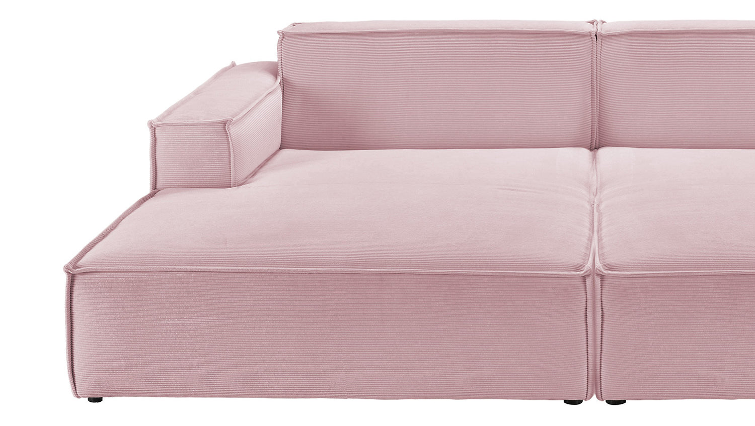 KAWOLA Big Sofa SAMU Feincord rosa