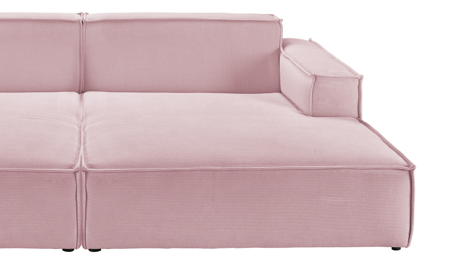 KAWOLA Big Sofa SAMU Feincord rosa