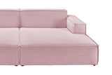 KAWOLA Big Sofa SAMU Feincord rosa
