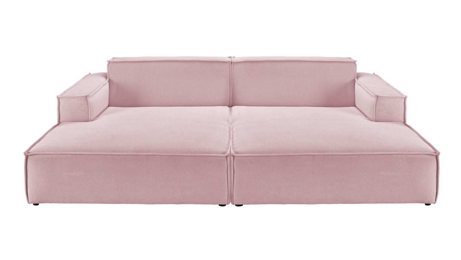 KAWOLA Big Sofa SAMU Feincord rosa