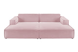 KAWOLA Big Sofa SAMU Feincord rosa
