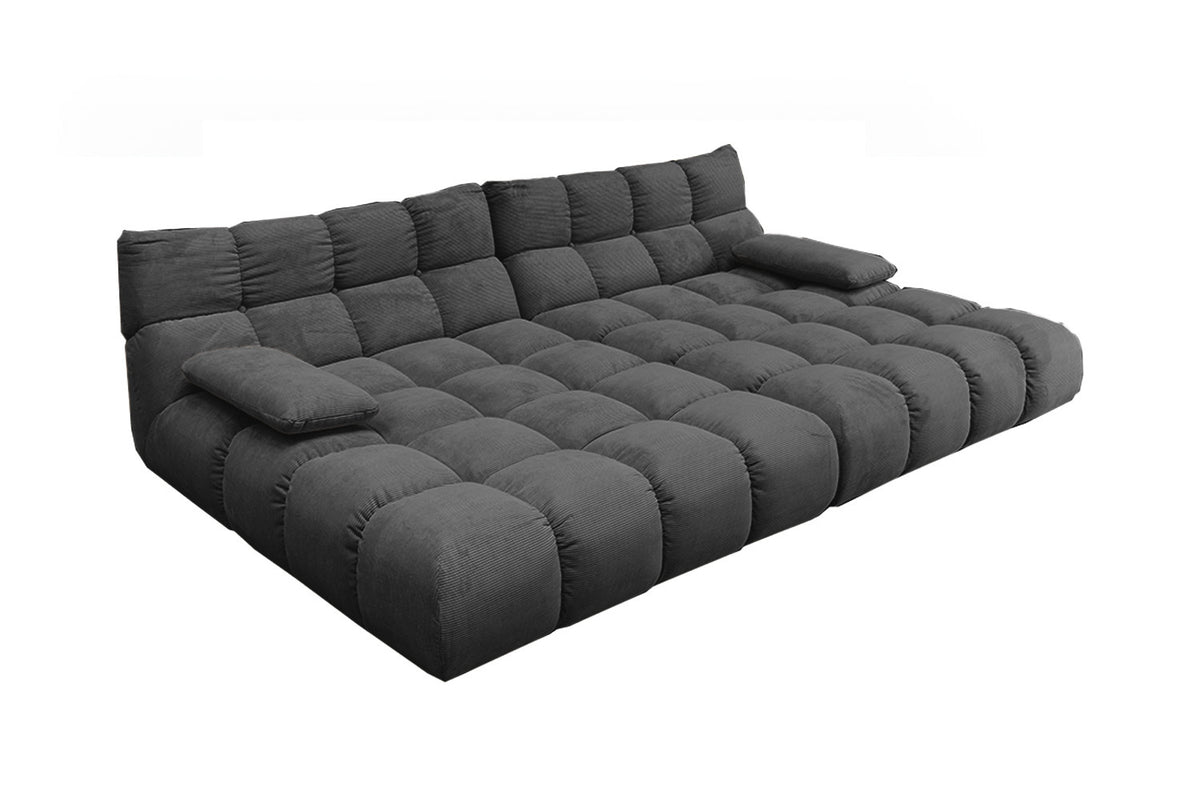 KAWOLA Big Sofa VIVIEN Feincord anthrazit