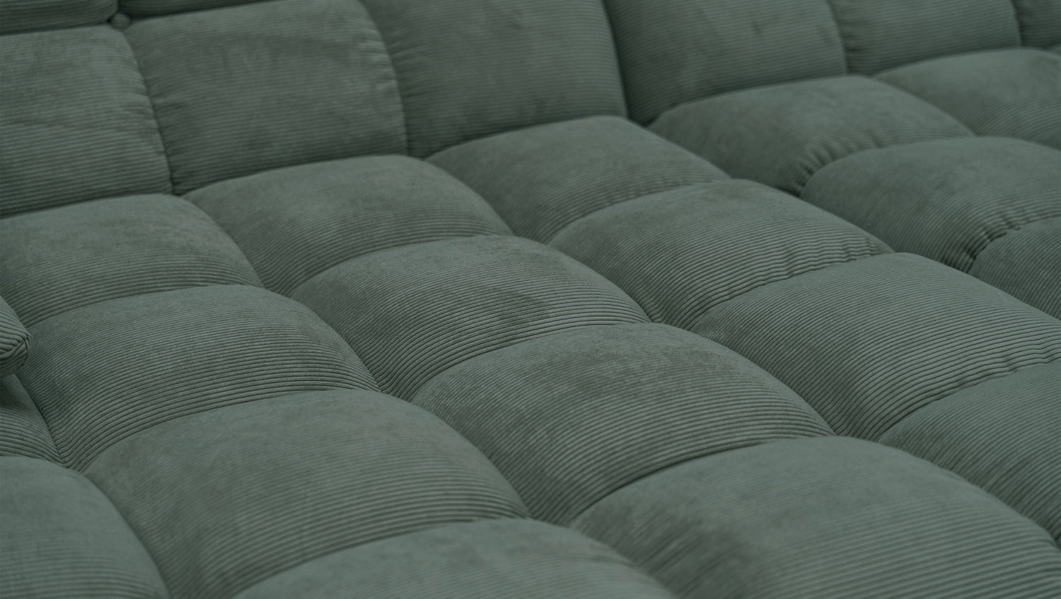 KAWOLA Big Sofa VIVIEN Feincord grün