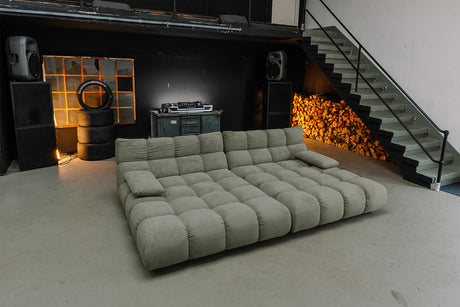KAWOLA Big Sofa VIVIEN Feincord olivgrün