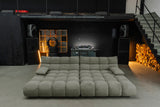 KAWOLA Big Sofa VIVIEN Feincord olivgrün