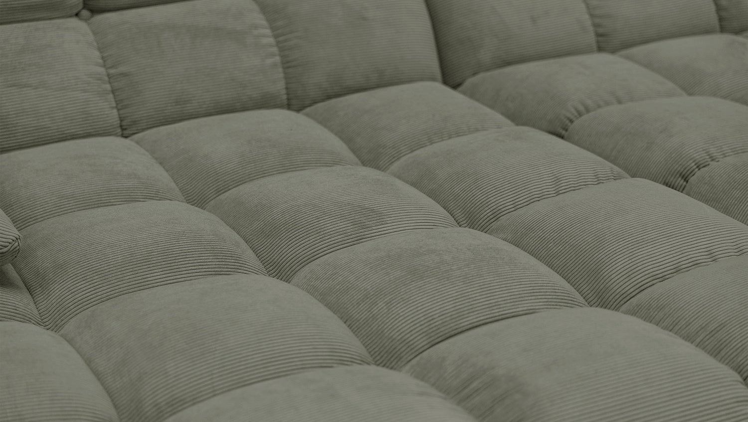 KAWOLA Big Sofa VIVIEN Feincord olivgrün