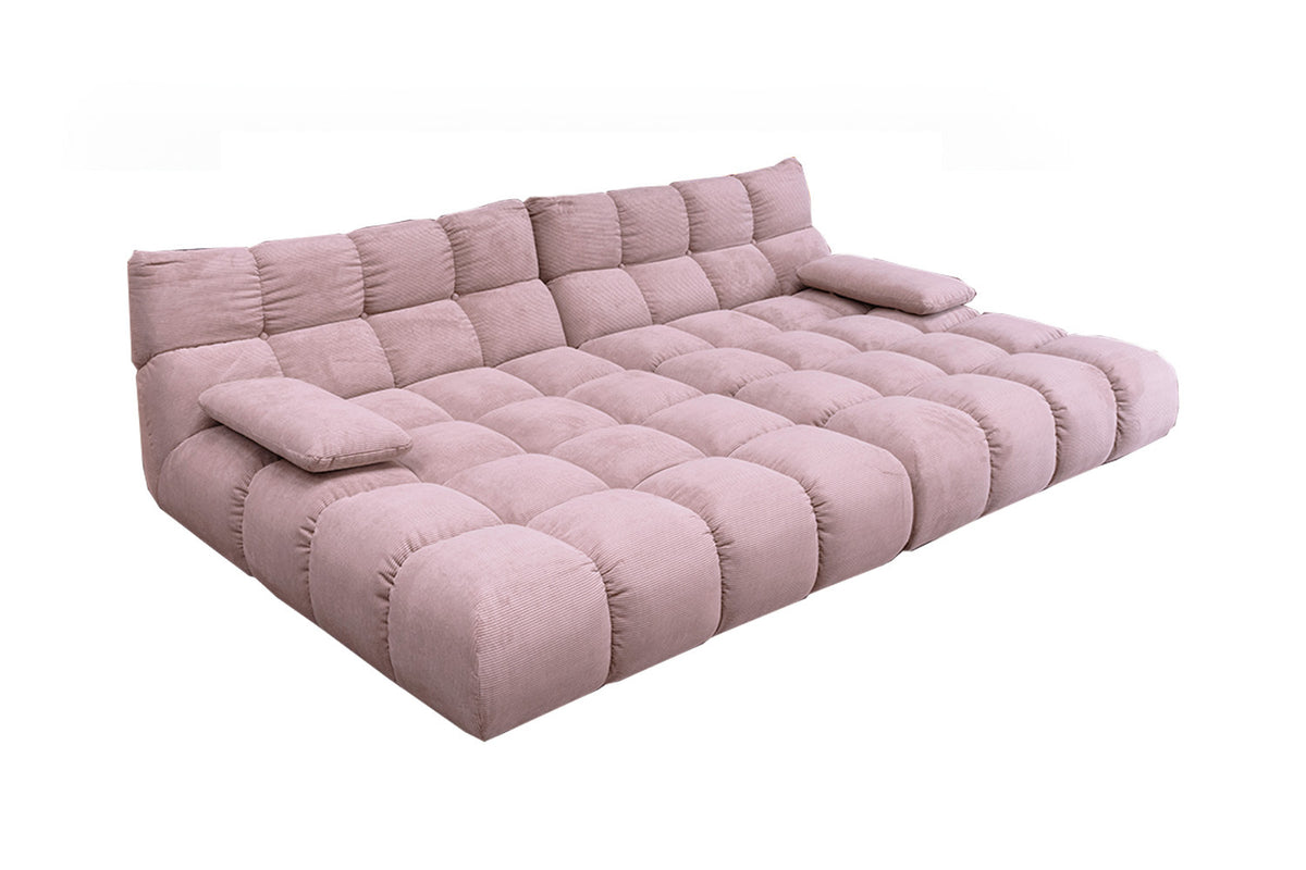 KAWOLA Big Sofa VIVIEN Feincord rosa